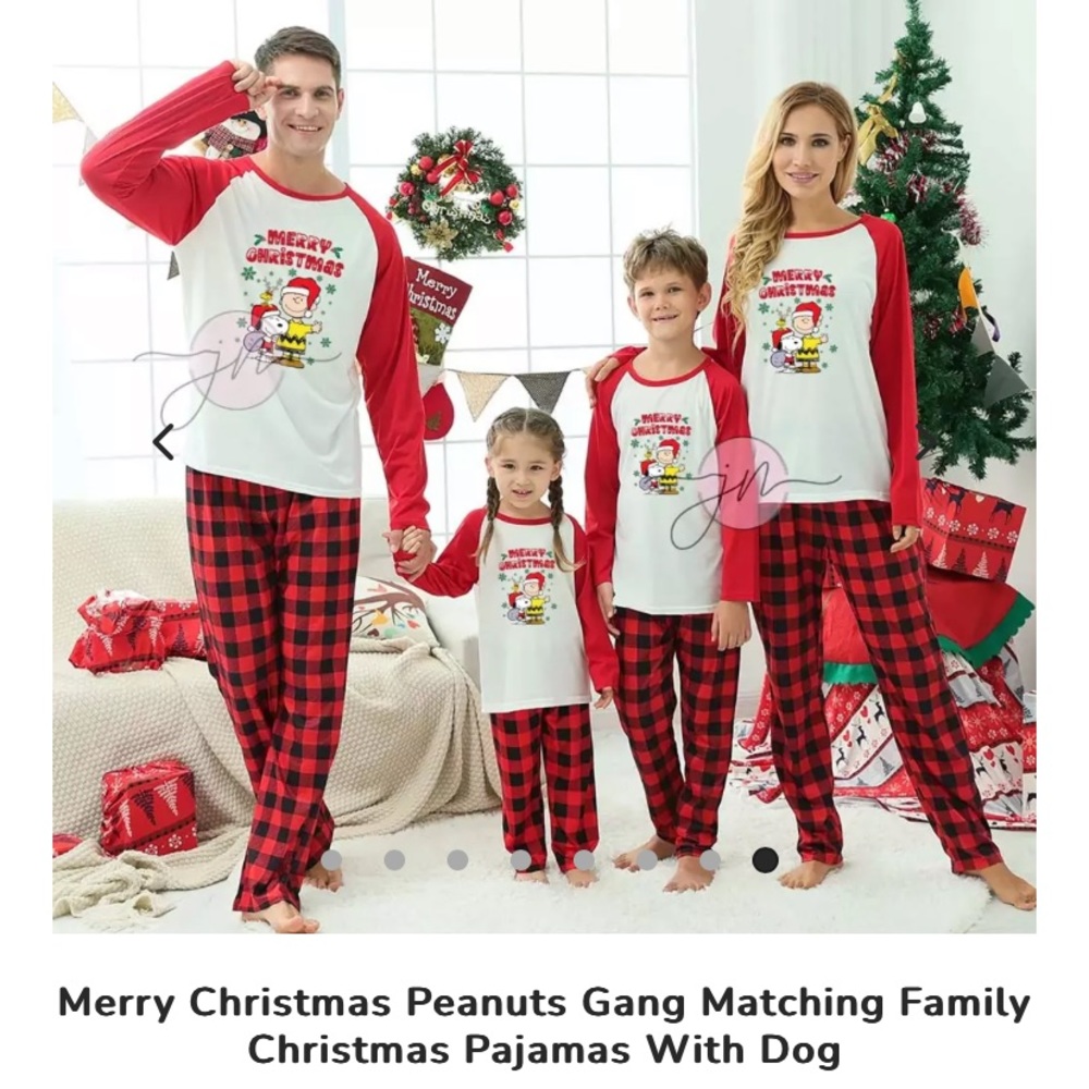 Matching peanuts theme pajamas. Women’s medium